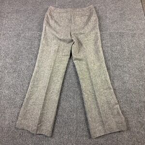Calvin Klein Womens Size 4 Black White Tweed Wool Blend Wide Leg Dress Pants